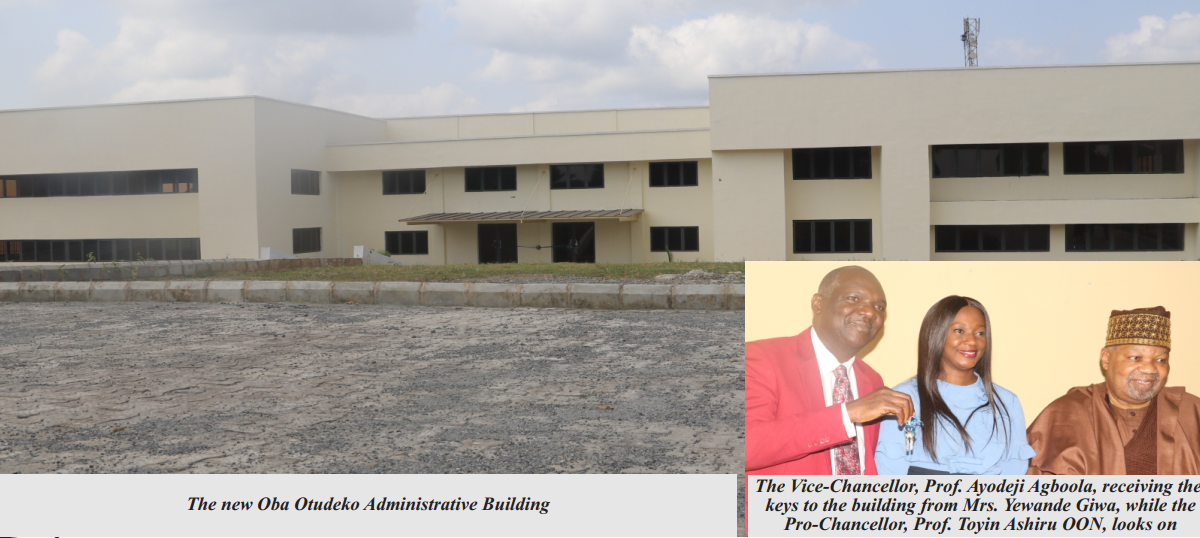 VARSITY RECEIVES NEW OBA OTUDEKO ADMINISTRATIVE BUILDING ...Pro-Chancellor, VC praise donor