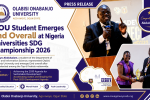 OOU Student Emerges 2nd Overall at Nigeria Universities SDG Championship 2026